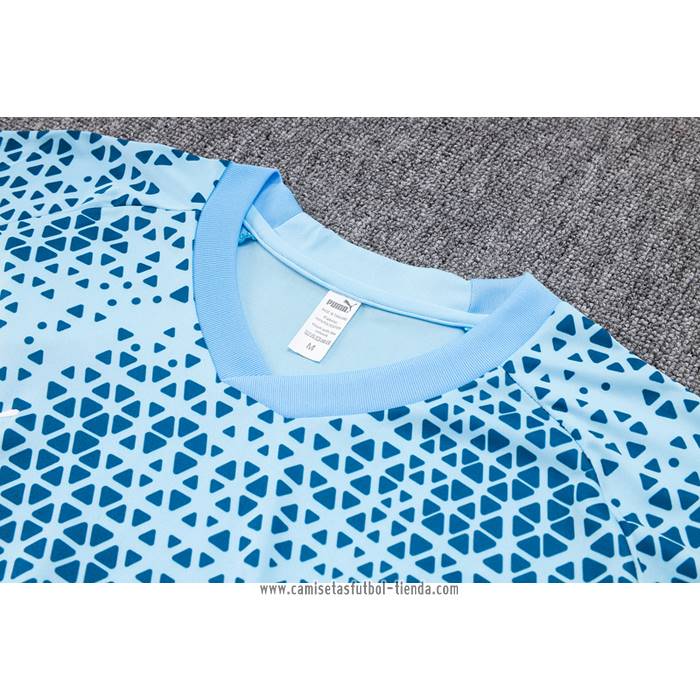 Chandal del Manchester City 2023 2024 Manga Corta Azul - Pantalon Corto